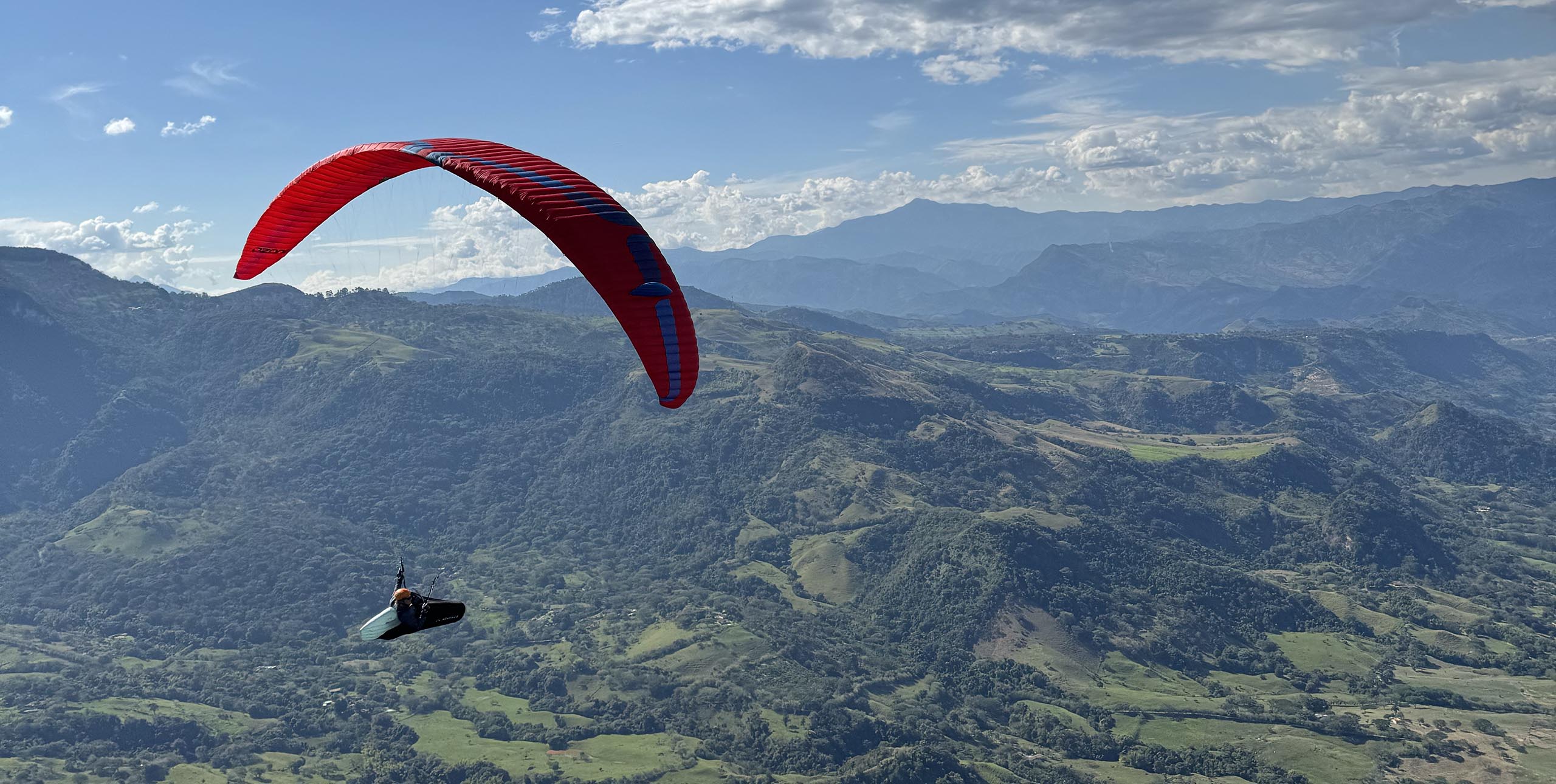 Roldanillo valley and the Western Andes from the air